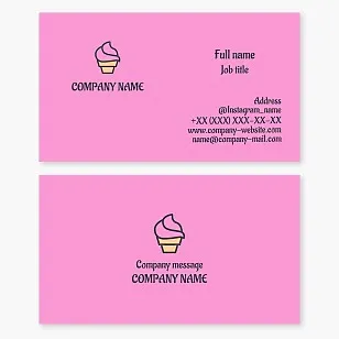 Ice Cream Business Card Template