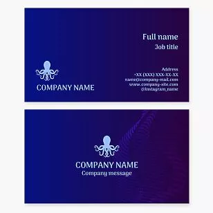 Octopus Logo Business Card Template