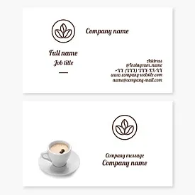 Coffee business card template