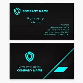 Abstract Shield Business Card Template