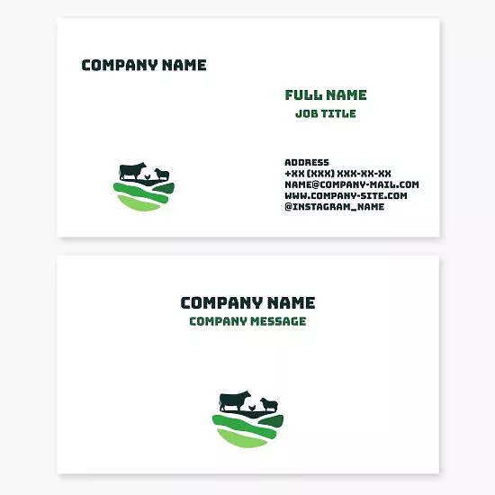 Farm Agriculture Business Card Template