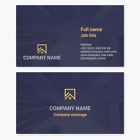 Business card template. Construction. Real estate agency.