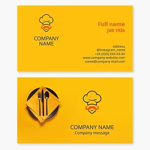 Business card template Restaurant, cafe