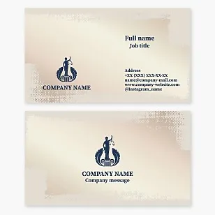 Business card template. Jurisprudence.
