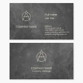 Business card template. Architect, designer, engineer. Letters A and O.