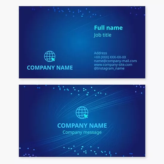 Internet Globe Logo Business Card Template