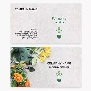 Gardening Business Card Template