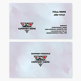 Business card template. Freight transportation. Truck.