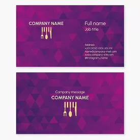 Cutlery Utensil Business Card Template