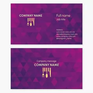 Cutlery Utensil Business Card Template