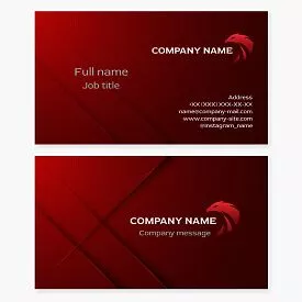 Abstract Red Eagle Business Card Template