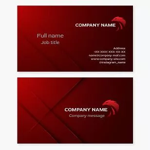 Abstract Red Eagle Business Card Template