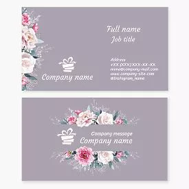 Business card template. Gift shop.