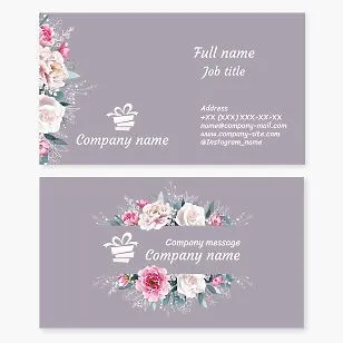 Business card template. Gift shop.