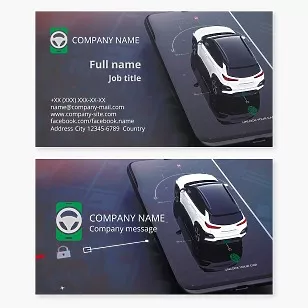 Business card template Car alarm