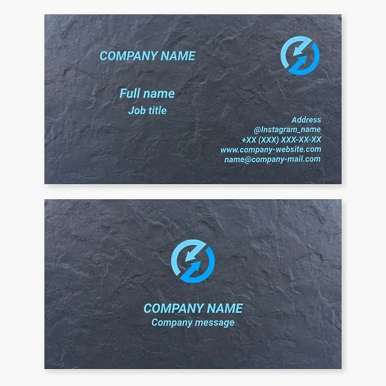 Business card template. Abstract, counter movement, reaction, counteraction.