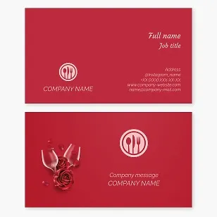 Romantic Restaurant Business Card Template