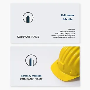 Construction Architect Business Card Template