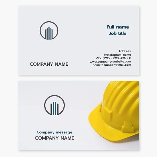 Construction Architect Business Card Template