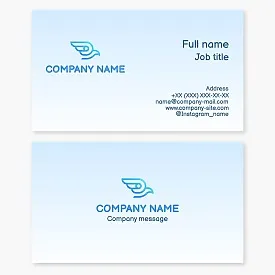 Business card template. Flying bird. Symbol of freedom, spirituality, dreams.