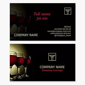 Business card template. Winemaking.