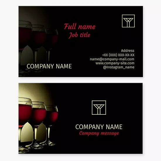 Business card template. Winemaking.