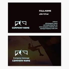 Rock Climbing Business Card Template