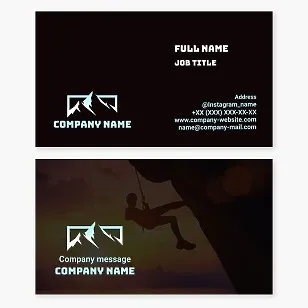 Rock Climbing Business Card Template