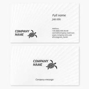 Business card template. Abstract. Ocean turtle. Oceanarium. Beach services and products.