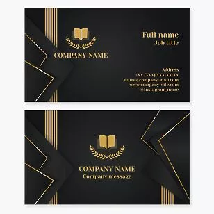 Sleek Black and Gold Business Card