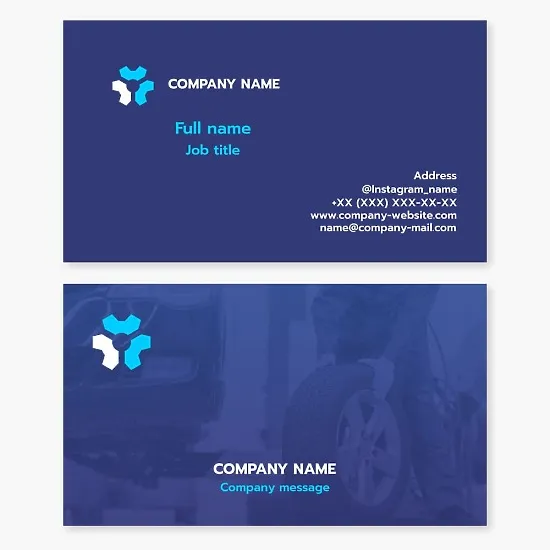 Automotive Mechanic Business Card Template