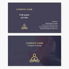 Yoga business card template