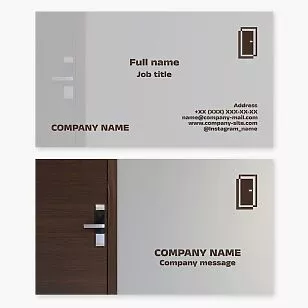 Door Installation Service Business Card Template