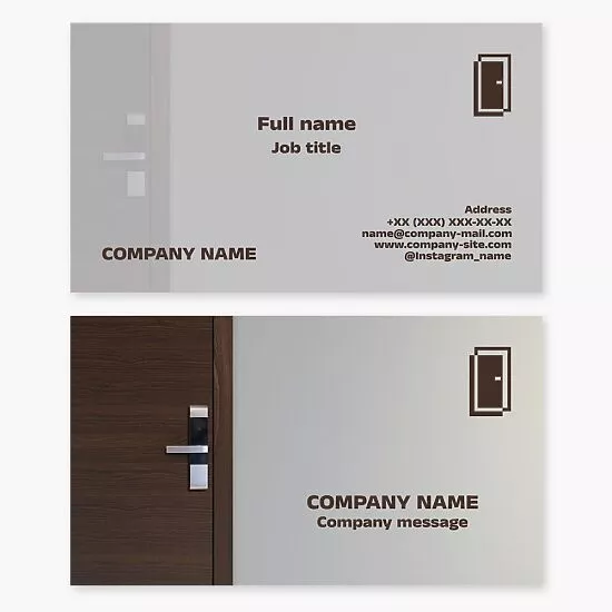 Door Installation Service Business Card Template