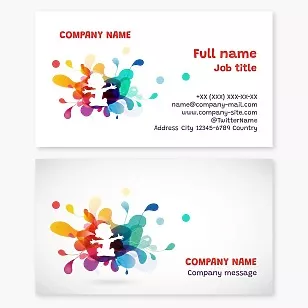 Splash of colors business card