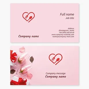 Restaurant. Cafe. Business card template