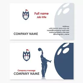 Bowling Business Card Template