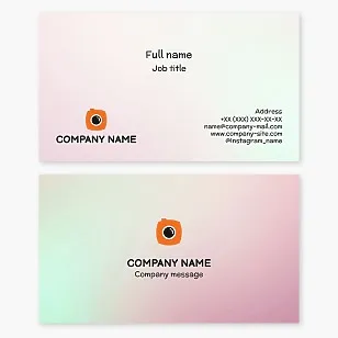 Business card template. Photo studio. Photographer. Camera.