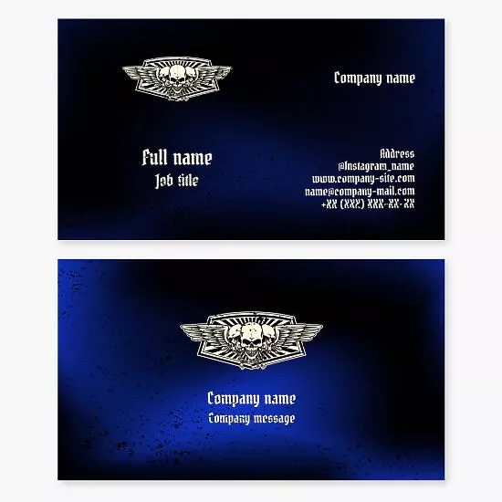 Winged Skulls Logo Business Card Template