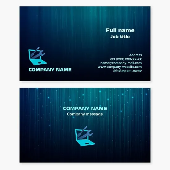 Computer Repair Technician Business Card Template