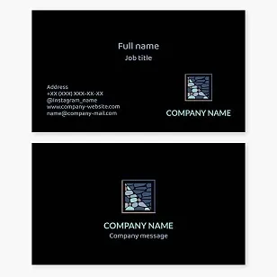 Business card template Paving slabs