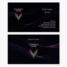 Abstract Letter V Logo Business Card Template