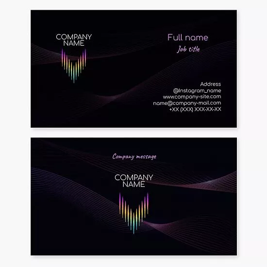 Abstract Letter V Logo Business Card Template