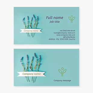 lavender business card 