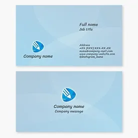 Business card template. Creative company. Designer. Illustrator. Creator. Writer. Stationery for school and office.