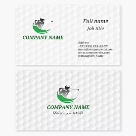 Golf Themed Business Card Template