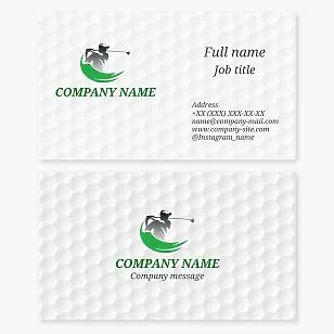 Golf Themed Business Card Template