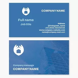 Real estate. Rent. Business card template