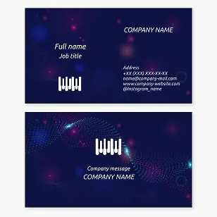 Business card template. Music. Piano keys.