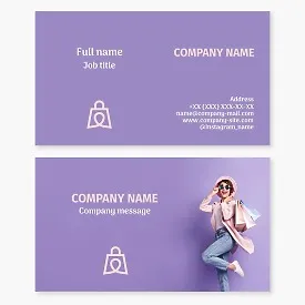 Business card template. Shopping mall. Moll.